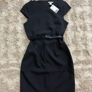 H&M black suit dress with cap sleeves